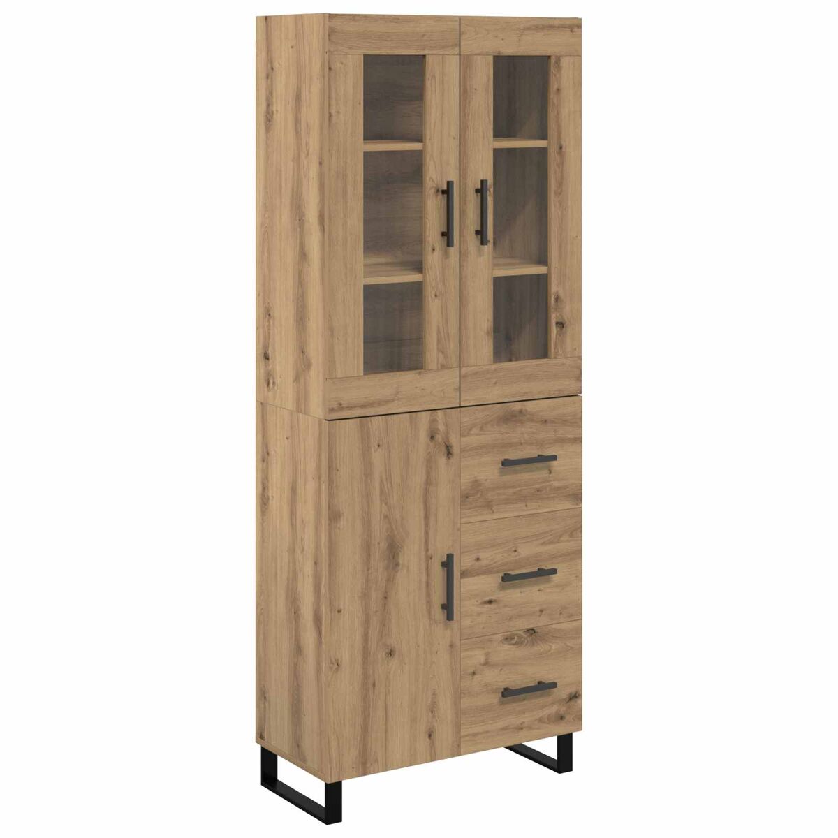 Aparador alto - Mueble de almacenamiento 2 pcs 69 Roble Artisan