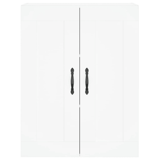 Armário alto - Bufete - Móvel de apoio 69,5x34x180 cm derivados de madeira branco pt716