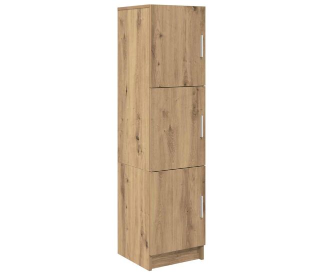 Aparador alto - mueble de almacenamiento roble artesanal 31.5 x 32 x 122.5 cm es1544