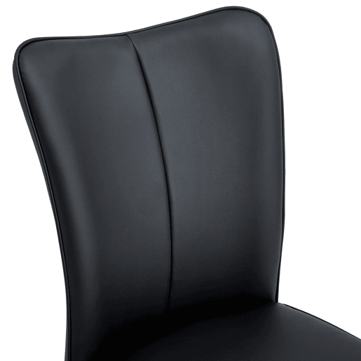 Cadeiras de sala de jantar 2 unidades 89 cm - design moderno em PU - preto