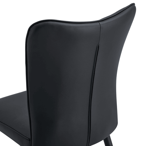 Cadeiras de sala de jantar 2 unidades 89 cm - design moderno em PU - preto