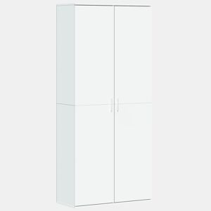 Armário alto - Bufete - Móvel de apoio 80x35x180 cm derivados de madeira branco pt1239