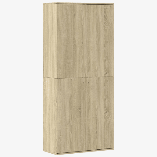 Armário alto - Bufete - Móvel de apoio 80x35x180cm derivados de madeira carvalho sonoma pt1420