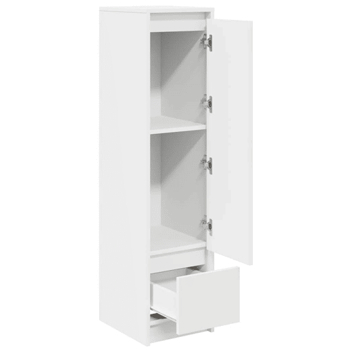 Armário alto - Bufete - Móvel de apoio 29,5x34x119,5cm derivados de madeira branco pt324