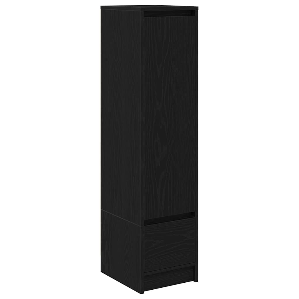 Aparador alto - Mueble de almacenamiento 29 Negro/ Madera