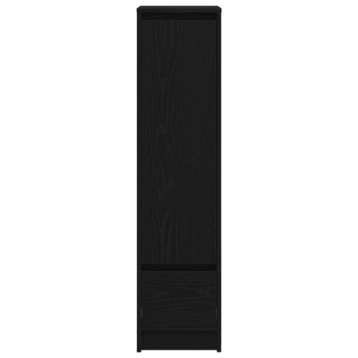 Armário alto - Bufete - Móvel de apoio 29,5x34x119,5cm deriv. madeira carvalho preto pt1577