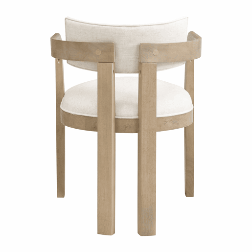 2 Cadeiras de sala de jantar - Madeira maciça, confortáveis e respiráveis, estilo moderno, estofadas em linho - Cor natural