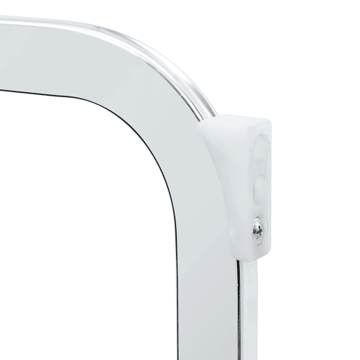 Cadeira de jantar 2 unidades - encosto alto, assento acolchoado, metal prateado - Branco+Prateado