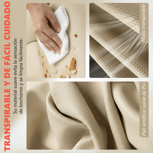 HOMCOM Cadeira de Escritório com Massagem Vibratória de 4 Pontos e Aquecimento Lombar, Cadeira Giratória de PU com Braços Rebatíveis, Encosto Alto, Altura Ajustável, Função de Oscilação, Creme