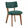 Cadeiras de sala de jantar (2 unidades) u2013 estilo moderno Mid-Century, pernas em madeira maciça, assento estofado em tecido para cozinha, sala de jantar ou escritório u2013 verde