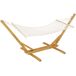 Hamaca de madera con tejido de macramé Hamaca de madera con tejido de macramé Blanco