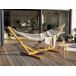 Hamaca de madera con tejido de macramé Hamaca de madera con tejido de macramé Blanco