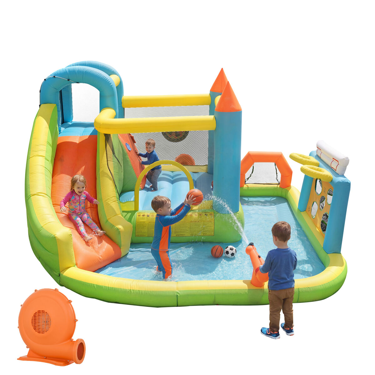 Castillo hinchable de tela oxford