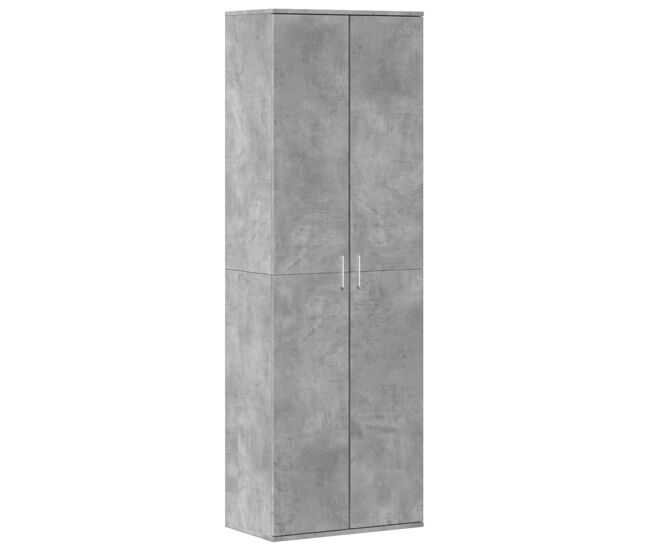 Aparador alto - mueble de almacenamiento madera de ingeniería gris hormigón 60x35x180 cm es1263