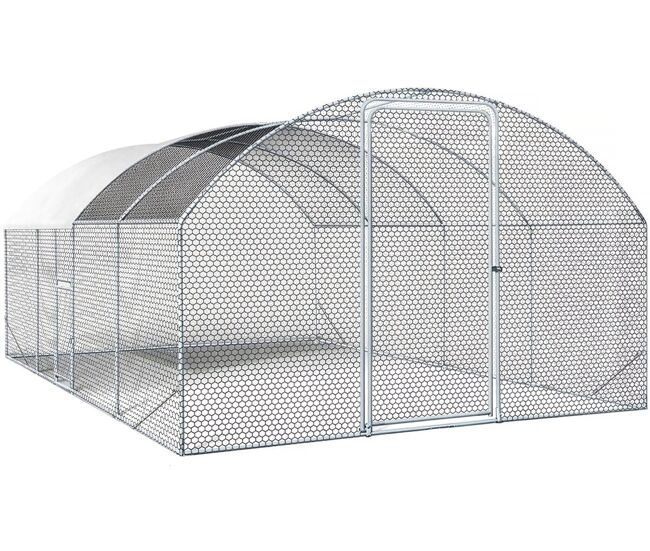 Gallinero cúpula de acero galvanizado "cocorico" - 15 m² - gris