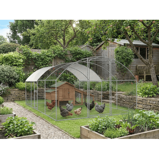 15 m² de galinheiro em cúpula Cocorico - 5 x 3 m - aço galvanizado