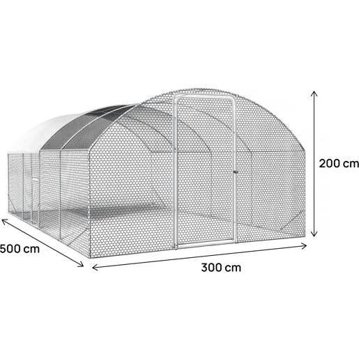 15 m² de galinheiro em cúpula Cocorico - 5 x 3 m - aço galvanizado
