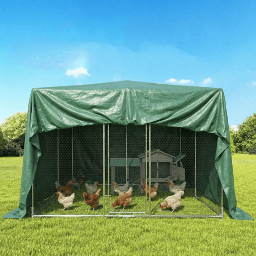 Outsunny Lona Impermeável Exterior 4x6 m Toldo PE Resistente a Rasgões 90 gm² Proteção UV com Ilhós Reforçados para Lenha Móveis de Jardim Estufas Veículos Verde
