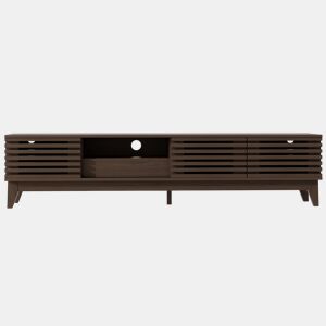Móvel de TV 170x35 cm - 1 gaveta, 3 portas, design exclusivo - Cor madeira vintage