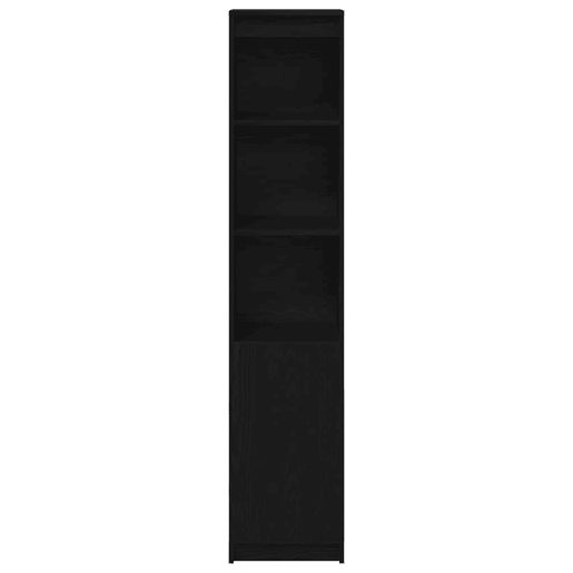 Armário alto - Bufete - Móvel de apoio 37,5x35x180cm derivados de madeira carvalho preto pt1582