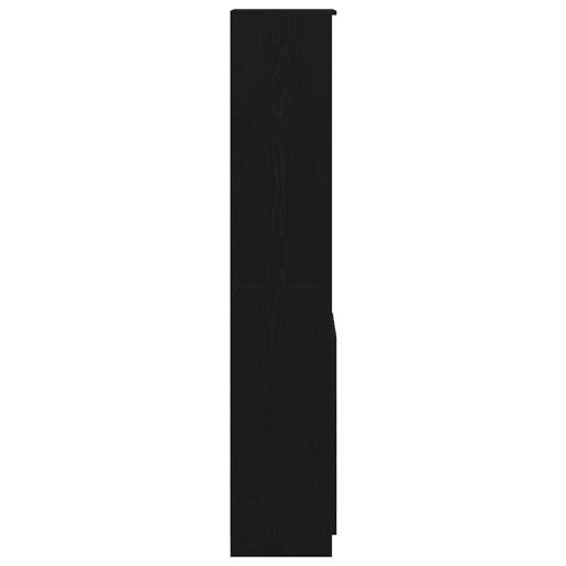 Armário alto - Bufete - Móvel de apoio 37,5x35x180cm derivados de madeira carvalho preto pt1582