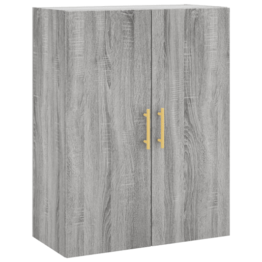 Armário alto - Bufete - Móvel de apoio 69,5x34x180 cm derivados de madeira sonoma cinza pt1081