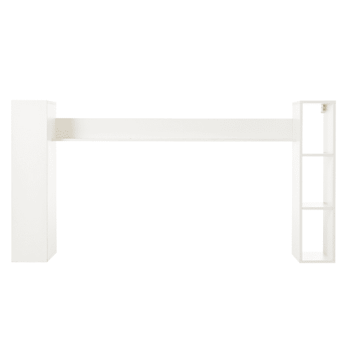 Conjunto de móveis para TV 180x35x33,5 cm - 4 prateleiras, com vitrines, suporta TVs de até 80 - Branco
