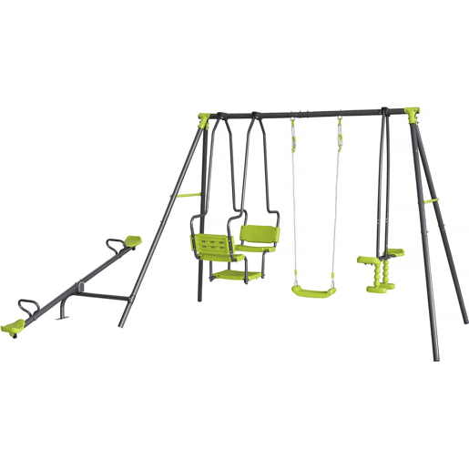 Baloiço metálico para parques infantis Lenny - 4 aparelhos - Verde