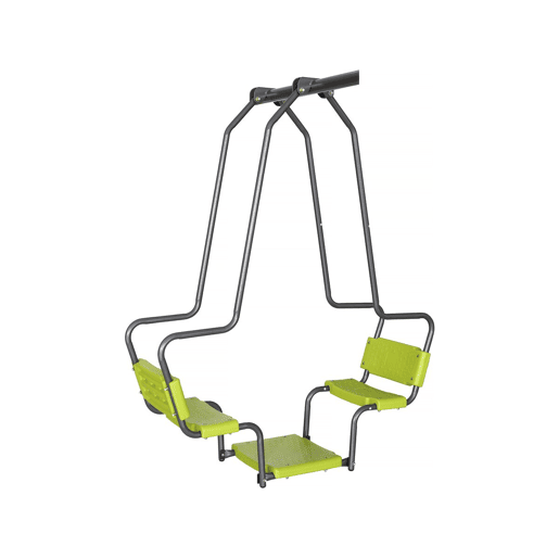 Baloiço metálico para parques infantis Lenny - 4 aparelhos - Verde