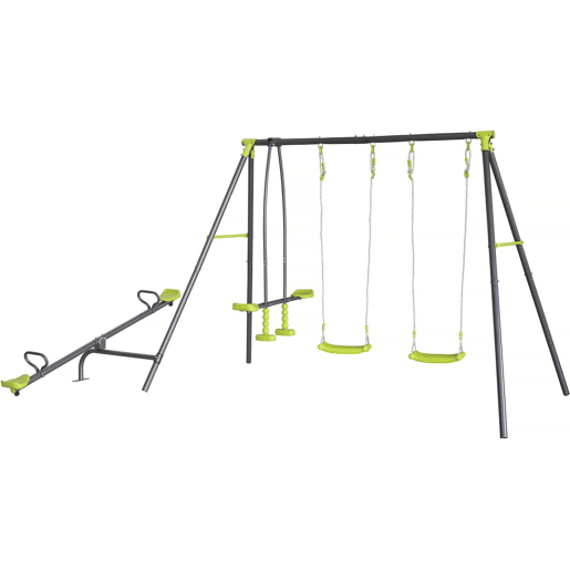 Baloiço metálico para parques infantis Basile - 4 aparelhos - Verde
