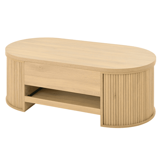 Conjunto de móveis para sala - mesa de centro com altura ajustável e móvel para TV - design moderno - cor natural Conjunto de móveis para sala - mesa de centro com altura ajustável e móvel para TV - design moderno - cor natural