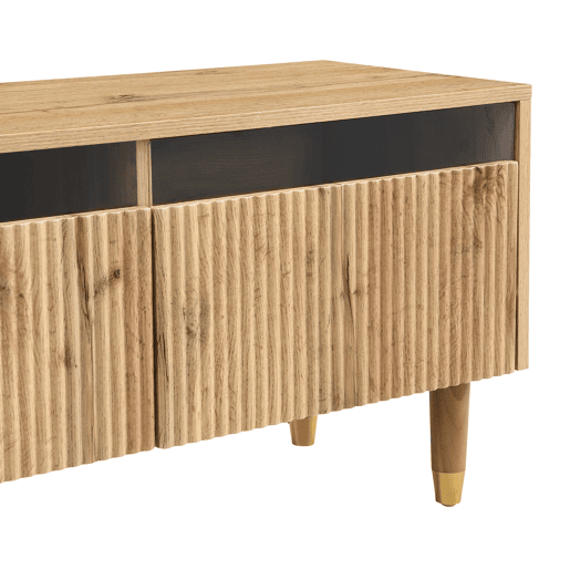 Móvel de TV 178 cm - Design minimalista, grande capacidade, 4 gavetas - Madeira