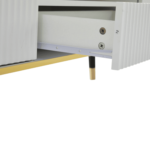 Móvel para TV 200x40x46 cm - Madeira, 2 portas, 1 gaveta, para TVs até 90 - Branco Móvel para TV 200x40x46 cm - Madeira, 2 portas, 1 gaveta, para TVs até 90 - Branco