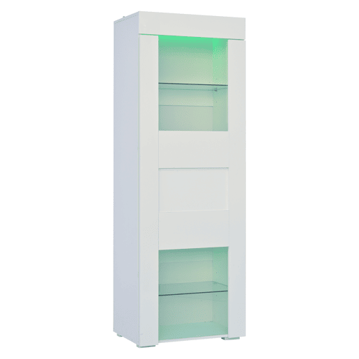 Vitrine 60x40x170 cm - Portas acrÃlicas, LED, 2 prateleiras de vidro, alto brilho - Branco Vitrine 60x40x170 cm - Portas acrÃlicas, LED, 2 prateleiras de vidro, alto brilho - Branco