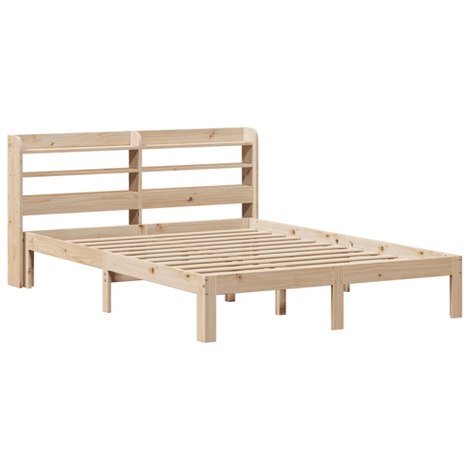 Estrutura De Cama De Casal c cabeceira - 150x200 cm pinho maciço