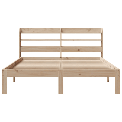 Estrutura De Cama De Casal c cabeceira - 150x200 cm pinho maciço