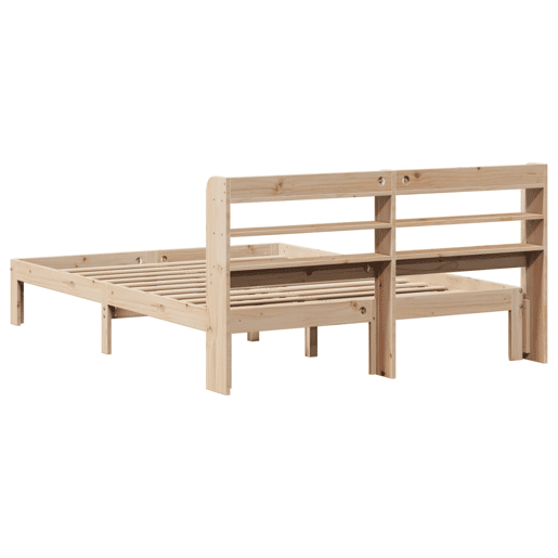 Estrutura De Cama De Casal c cabeceira - 150x200 cm pinho maciço
