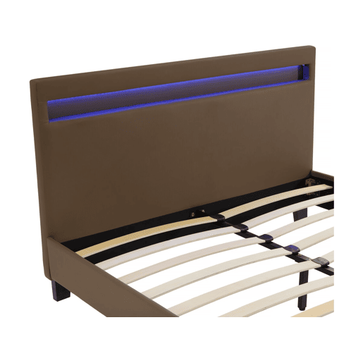 Cama LED Maria - 140 x 190 cm - Taupe