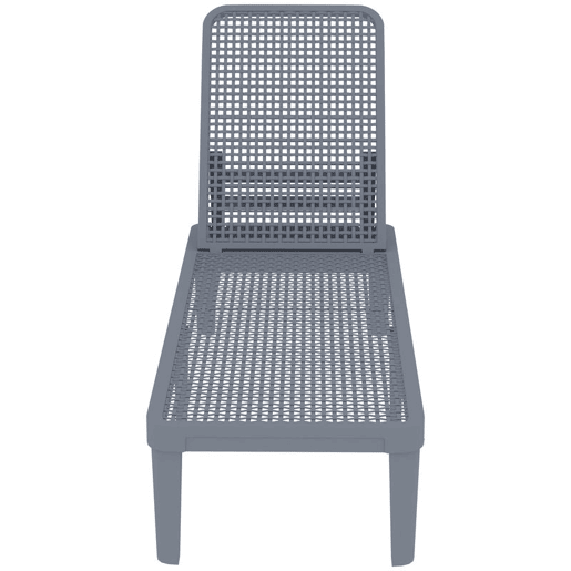 Outsunny Espreguiçadeira Reclinável de Jardim Exterior em PP com Encosto Ajustável em 4 Níveis, Suporta até 120 kg, para Pátio, Terraço, Varanda, Montagem Fácil, 191x55x35,5 cm, Cinzento Escuro
