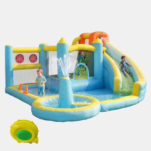Castelo insuflável para crianças de tecido oxford com piscina,multicolor
