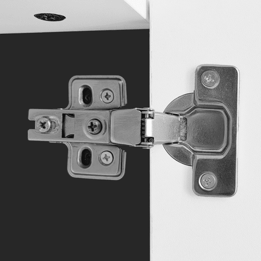 Móvel de TV - alto brilho com portas e gavetas, pés pretos - branco