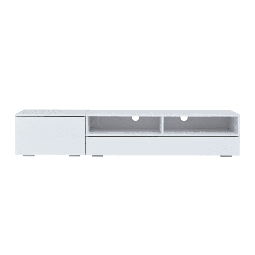 Conjunto de móveis para TV 175x39x34 cm - Conjunto completo com LED, Hochglanz, para TVs de até 80, Branco