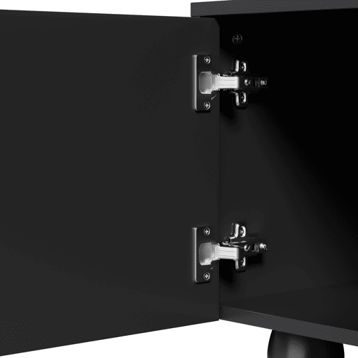 Móvel de TV 180 cm - Minimalista, elegante com pés de madeira - Preto
