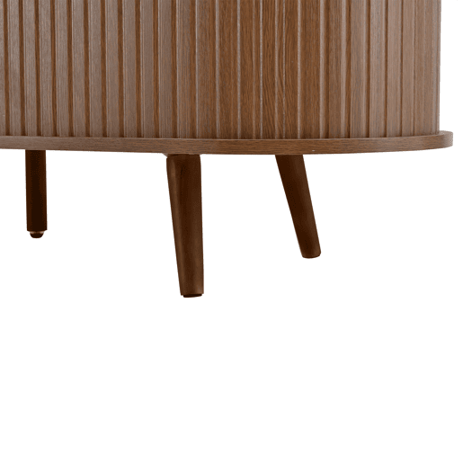 Móvel de TV 175x40x42 cm - Com arrumação e portas telescópicas - Nogueira Móvel de TV 175x40x42 cm - Com arrumação e portas telescópicas - Nogueira