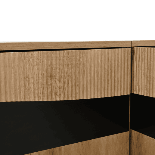 Móvel de TV 180x40x50 cm - Com 4 armários, 8 pernas, capacidade para 30 kg, design simétrico - Natural