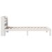 Estructura de cama individual para adultos 110x216 Estructura de cama individual para adultos 110x216 Blanco