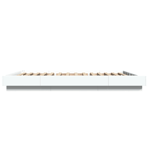Estrutura De Cama De Casal c luzes LED - 135x190 cm derivados madeira branco