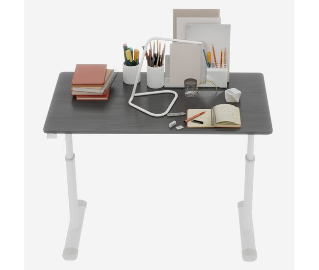 Escritorio ajustable para niños y adultos - altura regulable, multiusos - gris