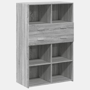 Armário alto - Bufete - Móvei de apoio 80x42,5x124cm derivados de madeira cinza sonoma pt3470