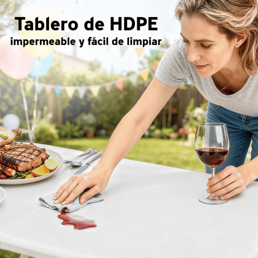 Outsunny Conjunto de Campismo Dobrável de 3 Peças Mesa de Piquenique com Bancos 180x74x74 cm Portátil Impermeável para Jardim Piquenique Branco